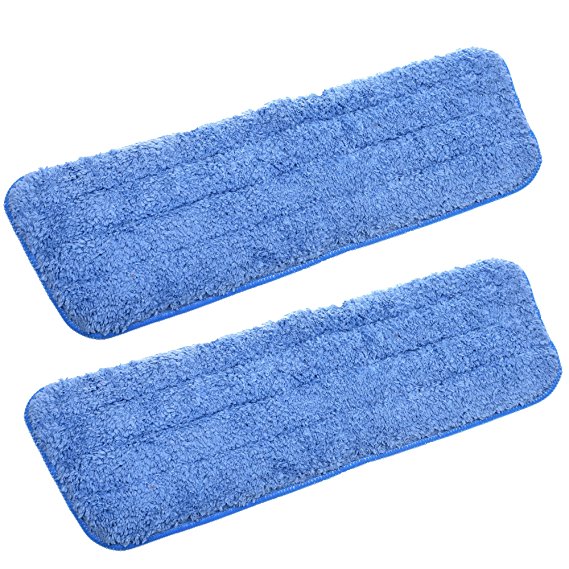 COSMOS Pack of 2 Microfiber Replacement Mop Pad for Wet & Dry Home & Commercial Cleaning Refills, 16" x 5.5"