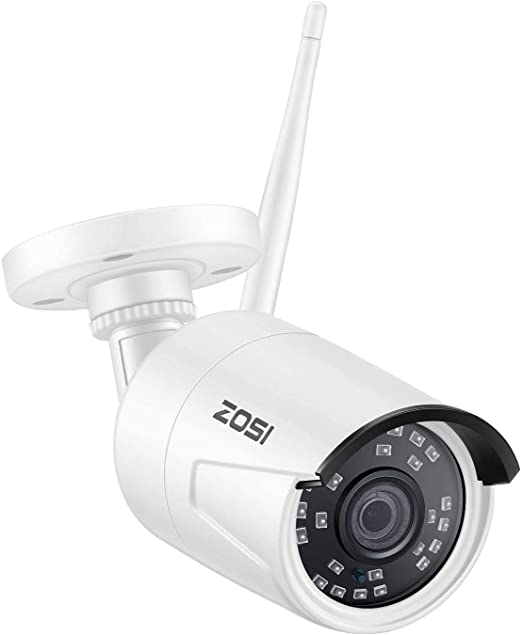 ZOSI IPC-2320M Add on Camera 1080P HD 2.0MP Wireless IP Network Camera Weatherproof with IR Night Vision Only Compatible with ZOSI NVR Network Video Recroder System(1NR-08DP00/10/20/30/40)