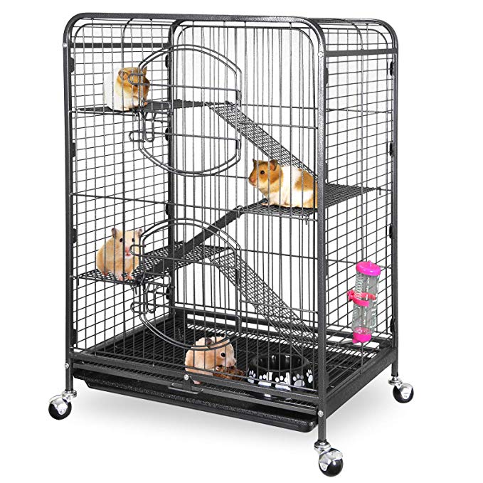 ZENY 37" Ferret Cage Rabbit Guinea Pig Chinchilla Rat Small Animal House 4 Levels