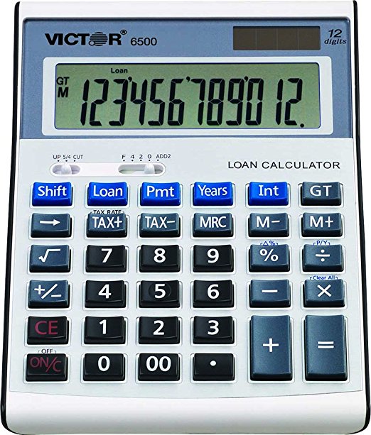 Victor 6500 12 Digit Executive Desktop Financial Calculator with Loan Wizard