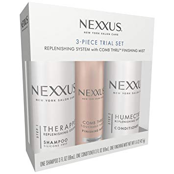 Nexxus 3 Piece Trial Set: One (1) Therappe Shampoo, One (1) Humectress Conditioner, & One (1) Comb Thru Finishing Mist