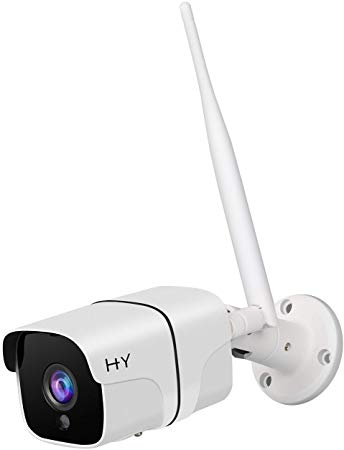 HY WiFi Home Security Camera 1080P Wireless Bullet Camera for Outdoor Indoor Surveillance, IP66 Waterproof, 20m Night Vision, Adjustable Motion Detection, 2 Way Audio, IP Cam for Windows/Android/iOS