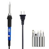 Mudder 60W 110V Adjustable Temperature Welding Soldering Iron with Five Pieces Different Tips for Variously Repaired Usage