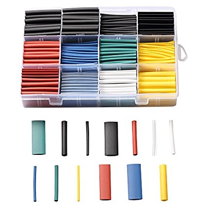 Heat Shrink Tubing, Chekue 2:1 Ratio Heat Shrink Tube and Sleeves, Assorted, 550 Qty/Pk, Use for Auto, Marine, Plane, Home, Computer and Much More!