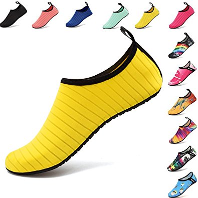 VIFUUR Water Sports Shoes Barefoot Quick-Dry Aqua Yoga Socks Slip-On For Men Women Kids