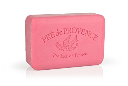 Pre de Provence Artisanal French Soap Bar Enriched with Shea Butter, Quad-Milled For A Smooth & Rich Lather (250 grams) - Raspberry