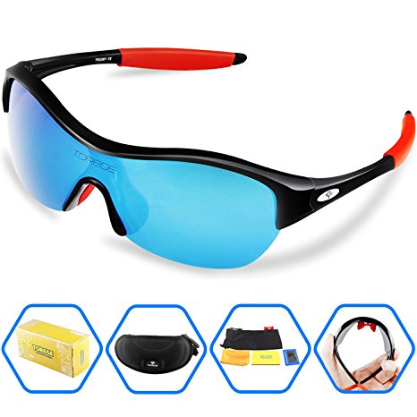 Torege Tr90 Flexible Kids Sports Sunglasses Polarized Glasses for Junior Boys Girls Age 3-15 Trk001