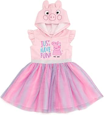 Peppa Pig Girls Mesh Tulle Dress Toddler to Little Kid