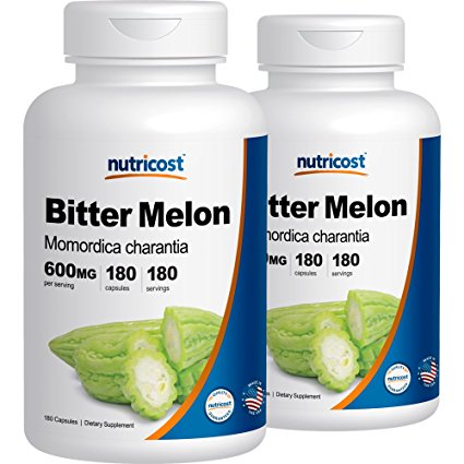 Nutricost Bitter Melon 600mg, 180 Capsules (2 Bottles)