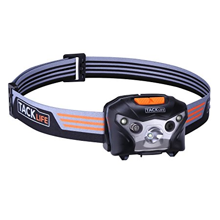 [Christmas Gift] LED Headlamp, TACKLIFE LLH2A USB Rechargeable Headlamp Flashlight - Sensitive Control & Waterproof & Adjustable & 6 Modes LED Headlight, 1020mah Lithium Battery Included