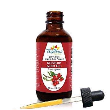 100% Pure Organic Rosehip Seed(Rosa rubiginosa) Oil 4 oz -Cold Pressed Unrefined for Face,Skin and Hair
