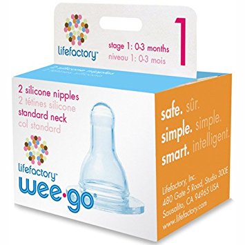 Silicone Nipples-Stage 2(3-6 months) - Lifefactory - 2 - Pack