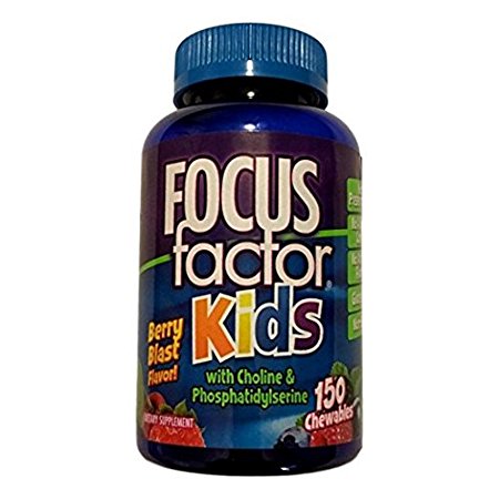 FOCUSfactor for Kids Chewable Wafers Berry Blast 300-Count