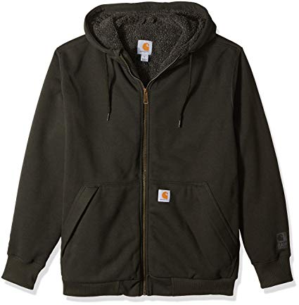 Carhartt Men's Rain Defender Rockland Sherpa Lined Hooded Sweatshirt