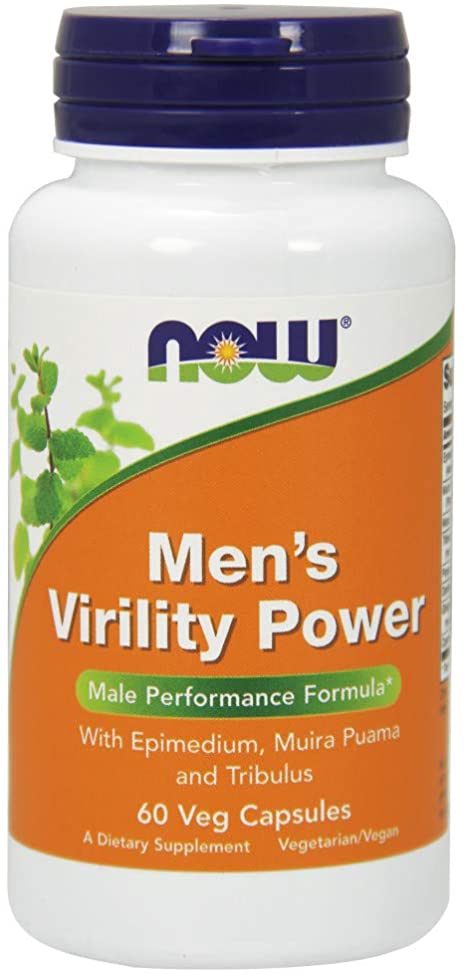 NOW Supplements, Men's Virility Power, Featuring Epimedium or "Horny Goat Weed", Muira Puama, Maca and Tribulus, 60 Veg Capsules