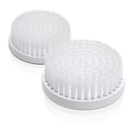 Replacement Heads (2 Pack) for The Professional Skin Care System by ToiletTree Products (Soft Facial Brush)