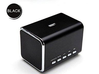 YUMQUA MD05B Portable Mini Speaker FM radio Computer Speakers TF CardUSB Flash MP4 Speaker Black