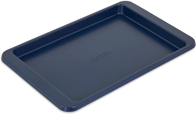 KitchenAid Nonstick Baking Sheet with Extended Handles for Easy Grip, Aluminized Steel to Promoted Even Baking, Ink Blue, Dishwasher Safe, 9x13-Inch