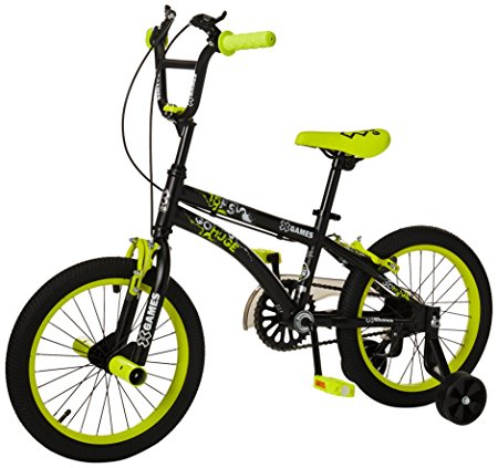 X Games FS-16 BMX/Freestyle Bicycle, 16-Inch, Black/Yellow