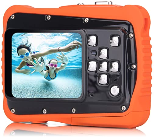 Underwater Camera Kids Digital Camera IP68 Waterproof Shatterproof Dustproof 5MP for Kids Outdoor use, Yellow,Sport Action Camera (Color)