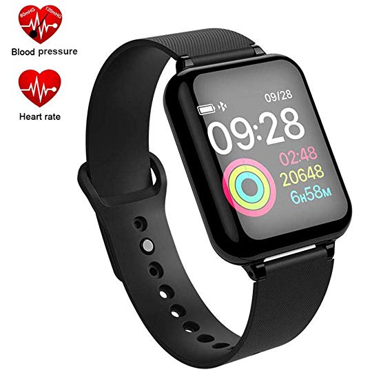 Lesgos B57 Bluetooth Smart Watch, IP67 Waterproof 1.3" Color Screen Fitness Activity Tracker with Heart Rate/Blood Pressure/Calorie/Sleep Monitor Compatiable with Android & iOS for Women, Men, Kids