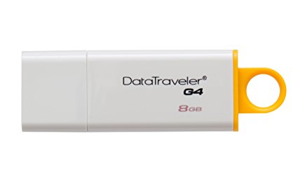 Kingston Digital 8GB Data Traveler 3.0 USB Flash Drive - Yellow (DTIG4/8GB )