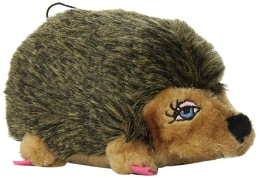 Outward Hound Kyjen  PP01128 Hedgehog Girl Plush Dog Toys Squeak Toy, Small, Brown