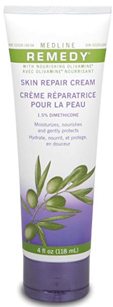 Medline Remedy Unscented Olivamine Skin Repair Cream, 4 Fluid Ounce