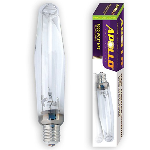 Apollo Horticulture GLBHPS1000 1000 – Watt High Pressure Sodium HPS Grow Light Bulb Lamp