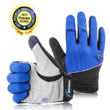 Zookki Cycling Gloves Mountain Bike Gloves Road Racing Bicycle Gloves Light Silicone Gel Pad Riding Gloves Touch Recognition Full Finger Winter Warm Gloves MenWomen Work Gloves