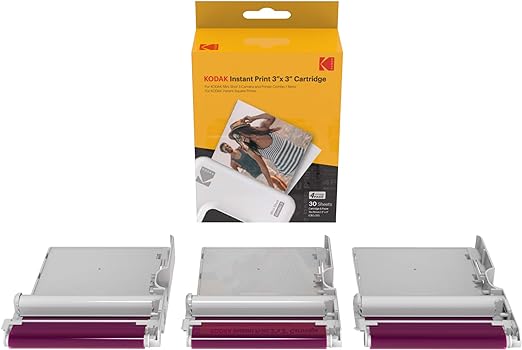 KODAK Instant Print 3'x3' Cartridge 30 Prints Mini Shot Combo