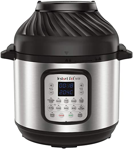 Instant Pot Duo Crisp and Air Fryer, Multi-Use Pressure Cooker and Air Fryer, Stainless Steel, 8L