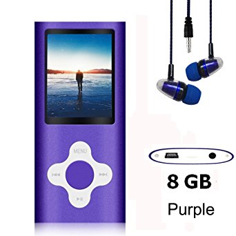 MP3 Player / MP4 Player, MP3 Music Player,Hotechs (Purple-2)