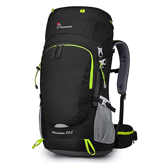 Mountaintop 50L/60L Hiking Backpack with Rain Cover