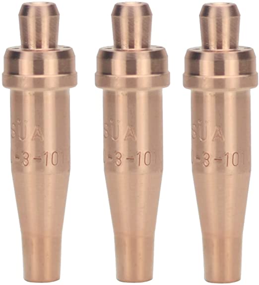 (3 Pack) SÜA - 3-101 Acetylene Cutting Tip - Replacement for Victor. Sizes: 000, 00, and 0 (Small TIP Series)