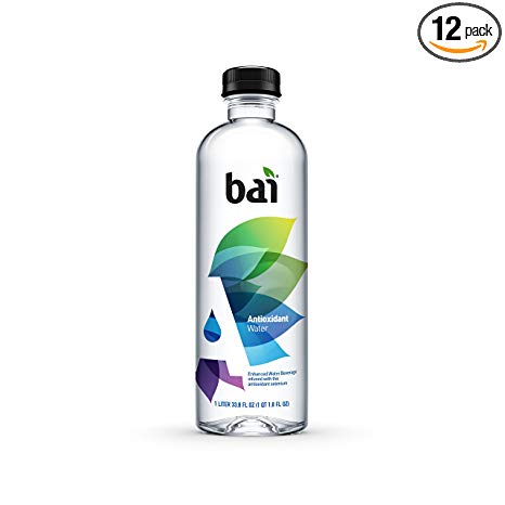 Bai Antioxidant Water, Alkaline Water, Infused with the Antioxidant Mineral Selenium, Purified Water with Electrolytes added for Taste, pH Balanced to 7.5 or Higher, 33.8 Fluid Ounce, 12 count