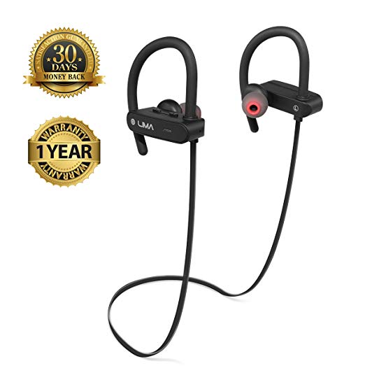 Wireless Bluetooth Headphones with Microphone, | IPX7 Waterproof, IOS & Android Compatible, Noise Cancelling, HD Audio, 7H Playtime, Sweatproof Earbuds, Comfort Fit | Perfect for Gym, Sports, Running,