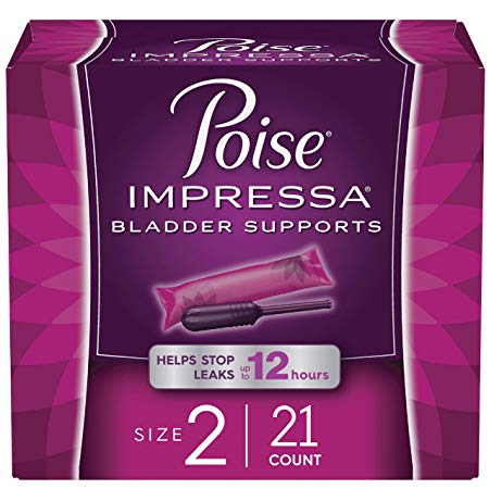 Poise Impressa Incontinence Bladder Supports for Bladder Control, Size 2, 21 Count