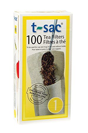 T-Sac Tea Filter Bags, Disposable Tea Infuser, Number 1-Size, 1-Cup Capacity, Set of 1,000