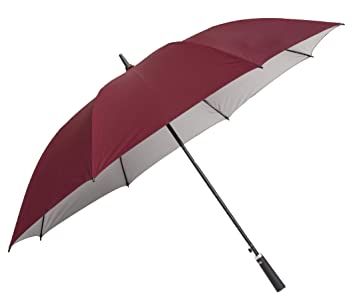 Sun Umbrella Maroon Golf Big Size UV Protective Long & Non-Foldable Umbrella