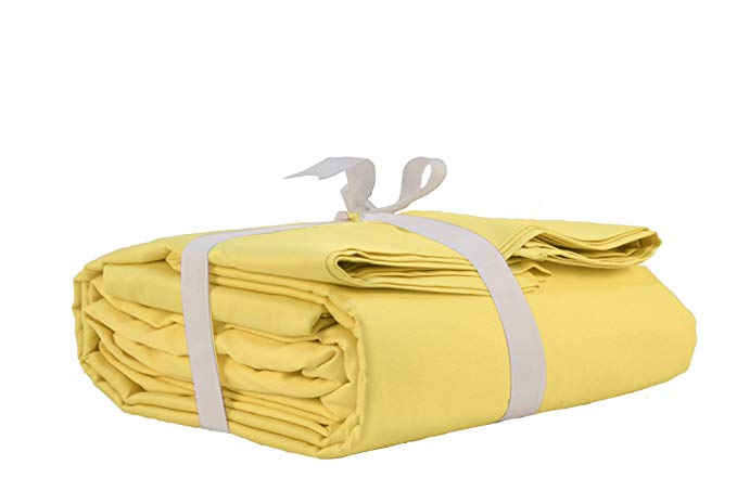Linenwalas 100% Egyptian Cotton Satin Sheets – 400 Thread Count Hotel Bedding | Silk Like Soft, Breathable & Cooling | Best Sheets Hotel Luxury Bedsheets Todays Deal (Queen, Gold)