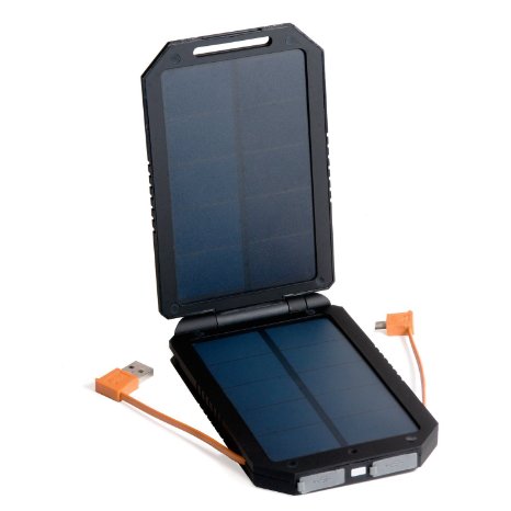 Opteka BP-SC8000 Ultra High Capacity 6000mAh Backup Battery Solar Charger with Faster Charging Dual EcoPanel 2014 Model