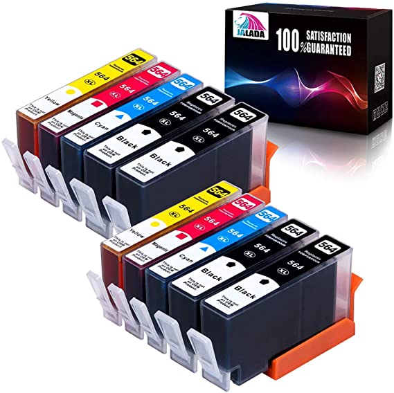 Jalada Compatible Ink Cartridge Replacement for HP 564XL 564 XL Used in Photosmart 5520 6510 6515 6520 7510 7520 7525 C5370 C5380 C5550 C5570 C5580 B110a DeskJet 3520 3522 Officejet 4620(10 Pack)