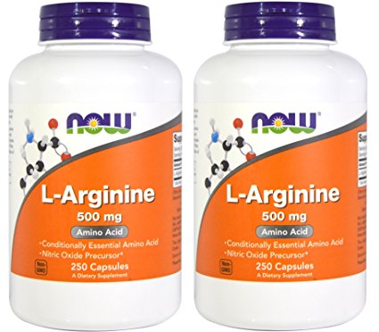 Now Foods L-Arginine (500mg) - 250 ct (Pack of 2)