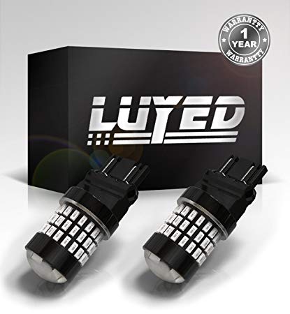 Non-polarity!LUYED 2 X 900 Lumens Super Bright 3014 78-EX Chipsets 3156 3157 3057 4157 LED Bulbs Used for Brake Lights,Tail Lights,Red