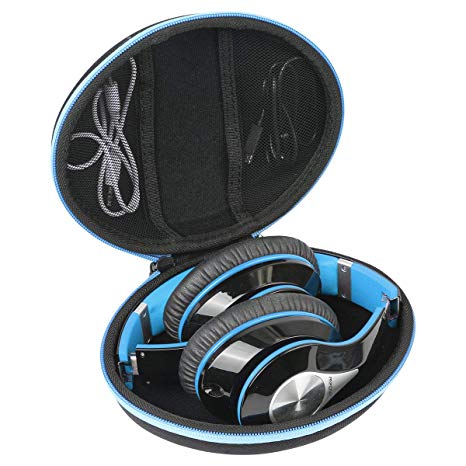 Hard Travel Case for Mpow 059 Bluetooth Headphones Over Ear Foldable Stereo Wireless Headsets by co2CREA (Blue)