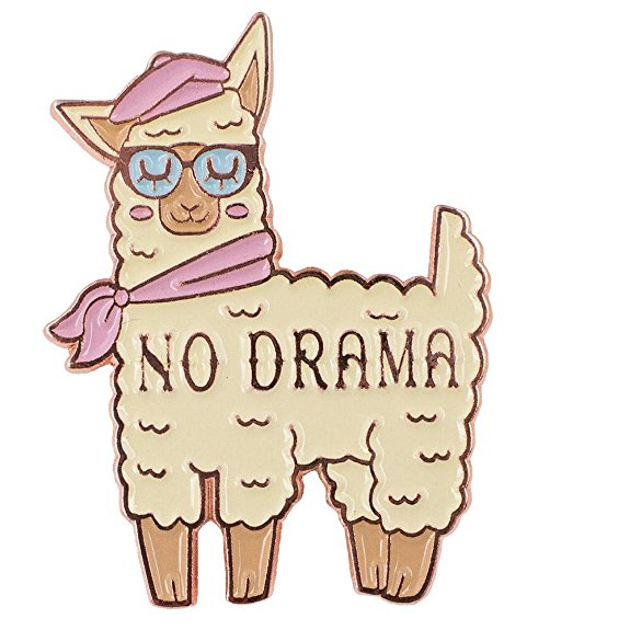 No Drama Llama Enamel Cute Pin