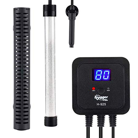 Hygger 500W 300W Digital Quartz Aquarium Heater, Fast Heating Submersible Thermostat for Fish Tank 30-120 Gallon, with External IC Thermostat Controller and Thermometer