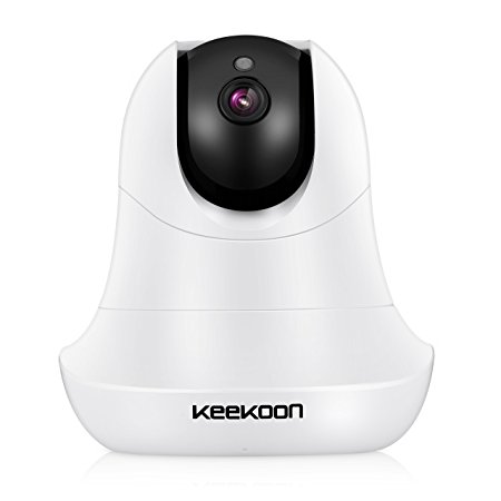 IP Camera,KeeKoon 720P WiFi Home Surveillance Security System Video Recording Baby Pet Senior Monitor Pan Tilt PlugPlay IR Night Vision Two-Way Audio Motion Detect Alert, Indoor, Black …