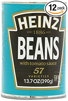 Heinz Beans in Tomato Sauce, 13.7-Ounce Cans (Pack of 12)